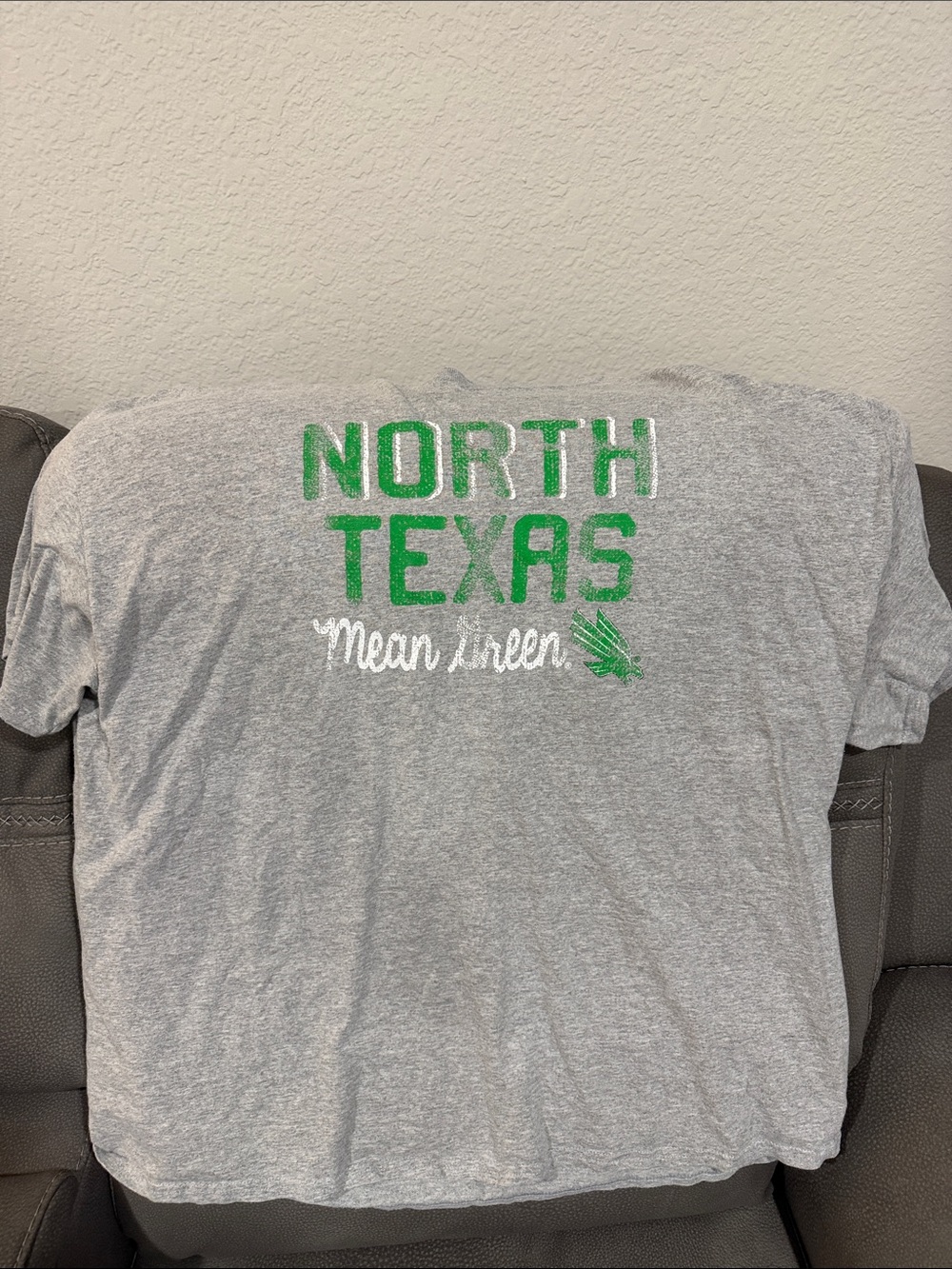 North Texas Mean Green Grey Short Sleeve Graphic Tee